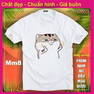 (Min,sịn,thơm) áo phông mèo cat ami bụng bự MM8,chất đẹp.bao đổi trả, biểu cảm, kute,meomeo,THUN