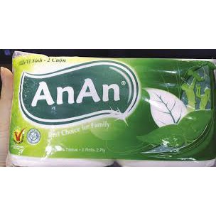 Giấy vệ sinh AnAn lụa gói 10 cuộn x 2 lớp