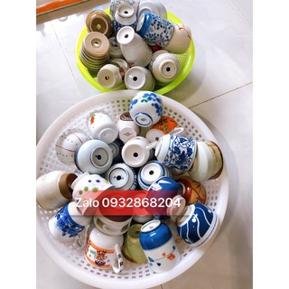 Chậu ly gốm Nhật đồng giá 16k/c (lấy ngẫu nhiên, khoan lổ free)