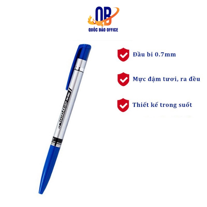 Bút bi Thiên Long FO-024 - ngòi 0.7mm - mực xanh/ đen/ đỏ - 1 chiếc