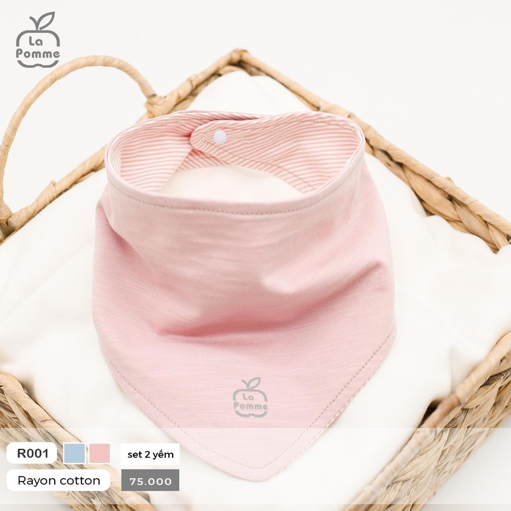 Set 2 yếm tam giác cotton mềm La Pomme R001