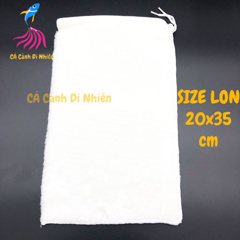 Túi lọc nước giữ cặn hồ cá bằng bông SIZE LỚN 20x35 cm hàng TRUNG QUỐC