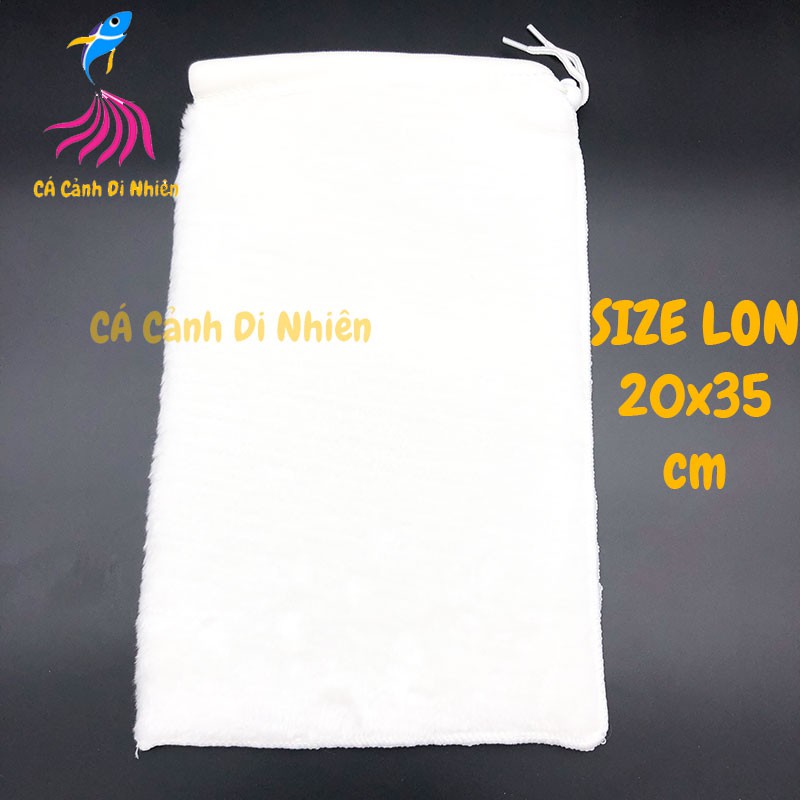 Túi lọc nước giữ cặn hồ cá bằng bông SIZE LỚN 20x35 cm