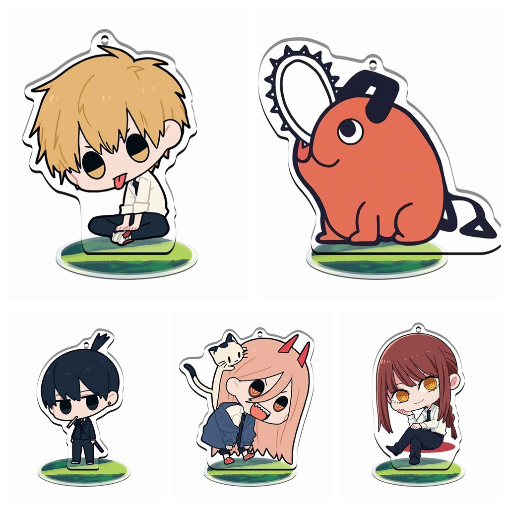 Standee mini Chainsaw man Thợ săn quỷ tượng acrylic anime mica chibi mô hình trang trí