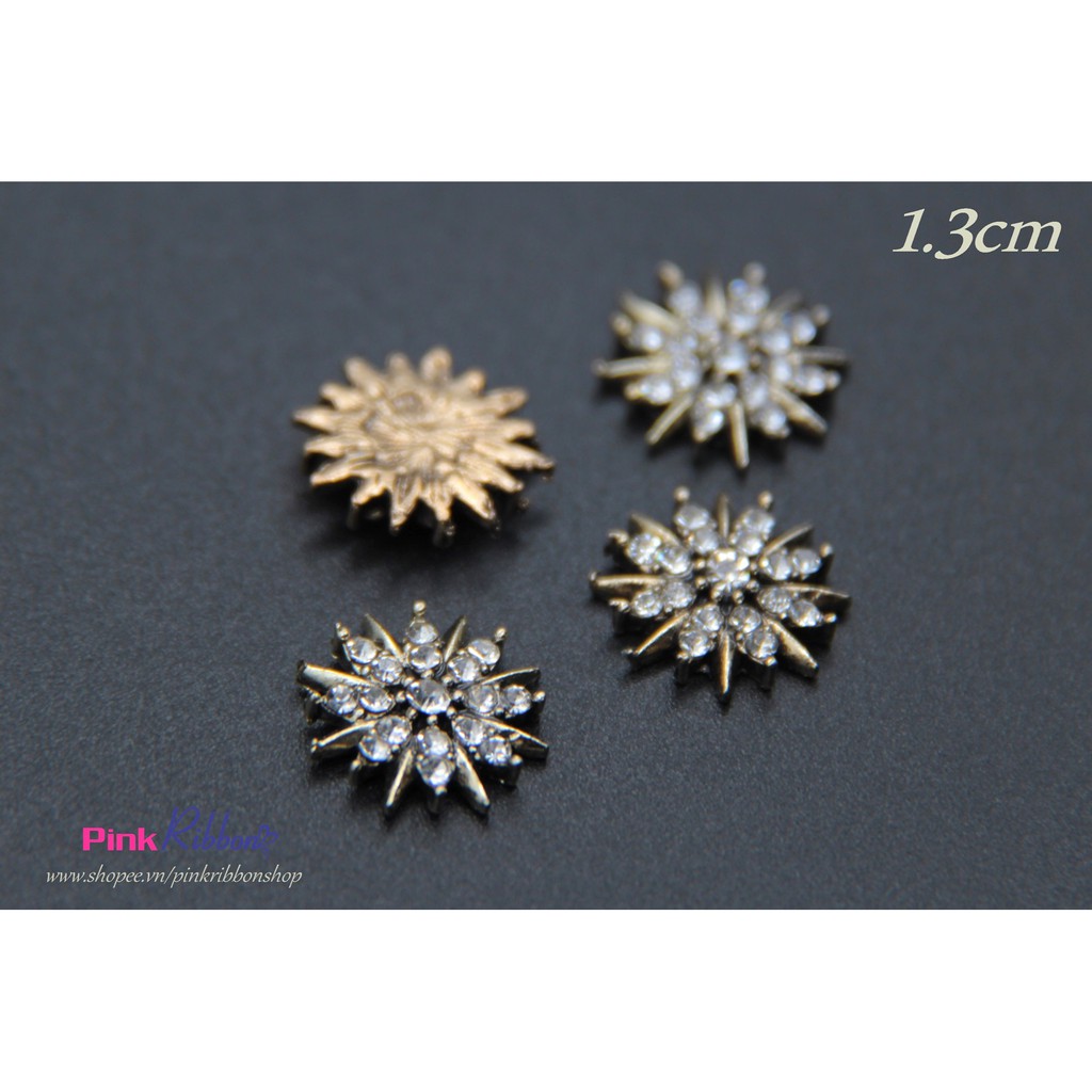 Charm mạ vàng xi hoa tuyết 1.3cm