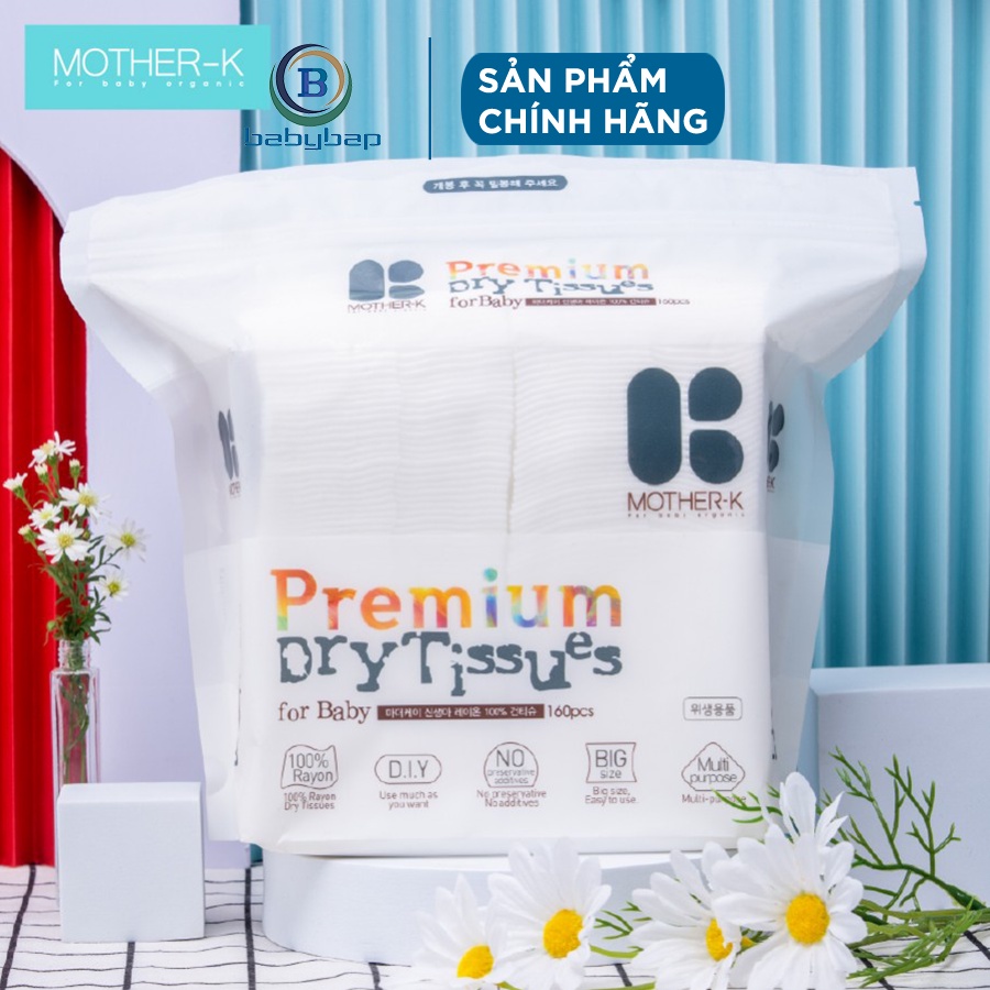 Khăn Khô Đa Năng Mother-K Hàn Quốc 100% Chất Liệu Rayon (160c)