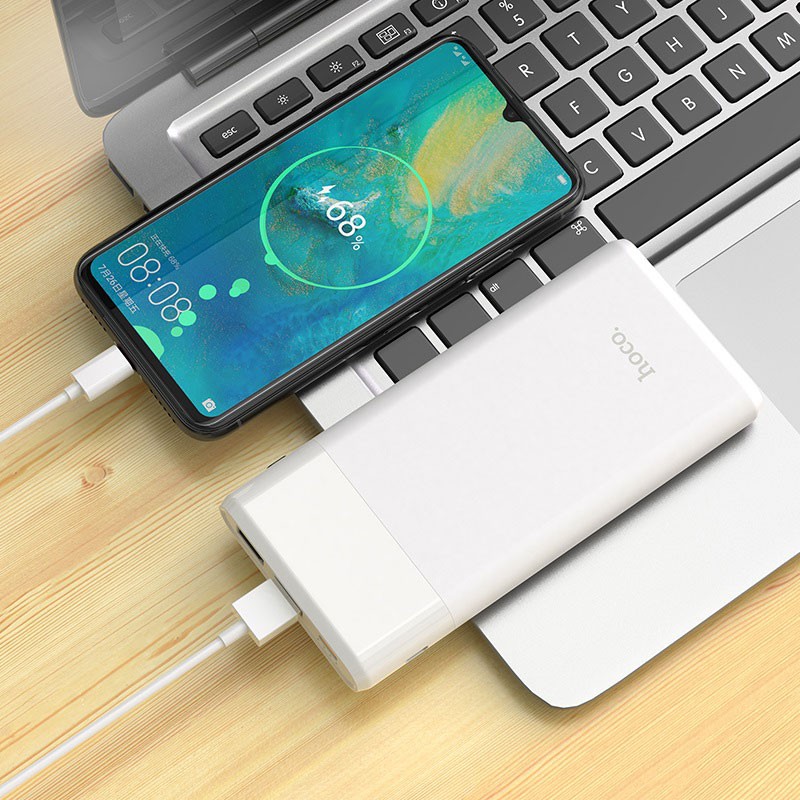 Sạc dự phòng HOCO J58 10.000mAh 2 cổng sạc, công nghệ sạc nhanh 18W QC 3.0, bảo hành 1 năm