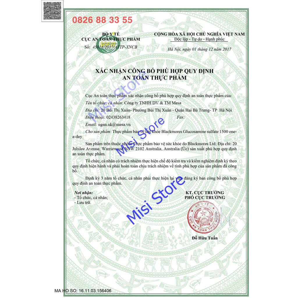 (Tem Chemist) Glucosamine Blackmores 180v, viên uống xương khớp, mẫu mới | Thế Giới Skin Care