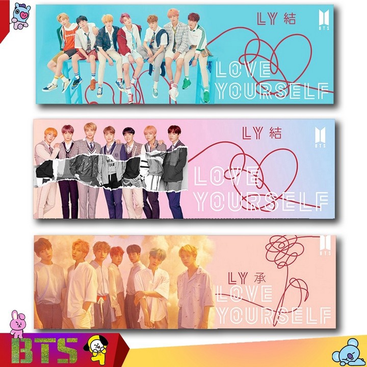 banner bts banner nhóm nhạc BTS trang trí trưng bày bàn học nhà cửa đẹp xinh xắn