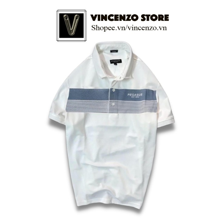 Áo thun nam tay ngắn đẹp có cổ polo sọc cao cấp chất dày dặn | Áo polo đẹp Vincenzo Store