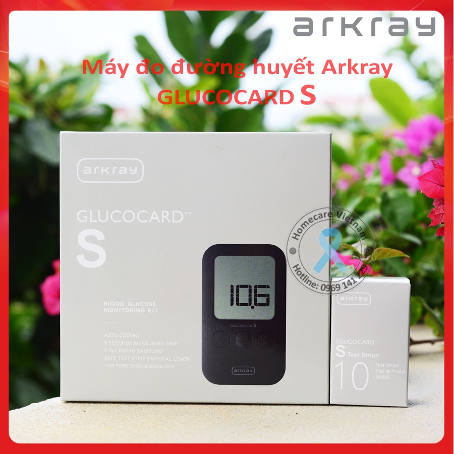 Máy đo đường huyết Nhật Bản ARKRAY GLUCOCARD S ⚡ Chính xác cao, đo nhanh, dễ sử dụng, an toàn khi đo