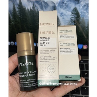 Serum Biossance Squalane + 10% Vitamin C Dark Spot mini 10ml có hộp