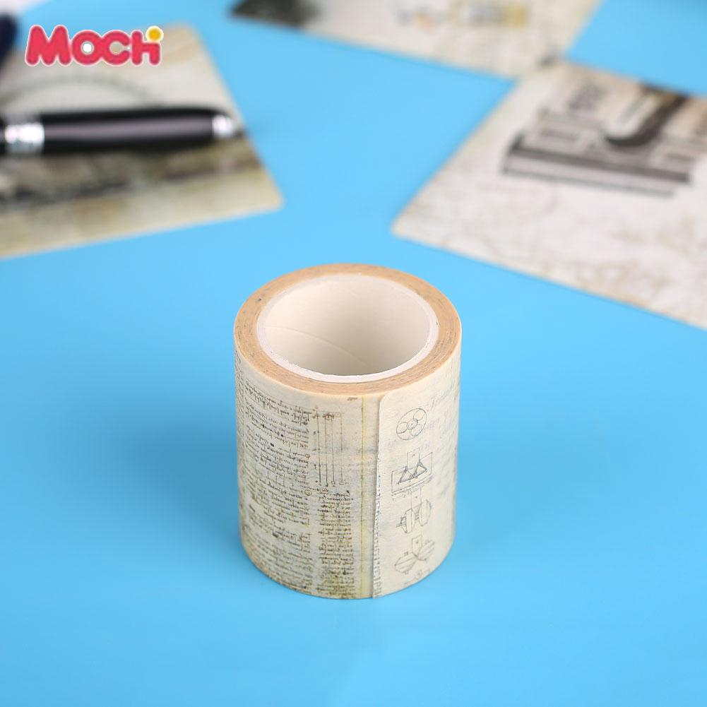 Băng dính Washi bằng giấy 50mm in hoạ tiết độc đáo dùng trang trí tiện dụng