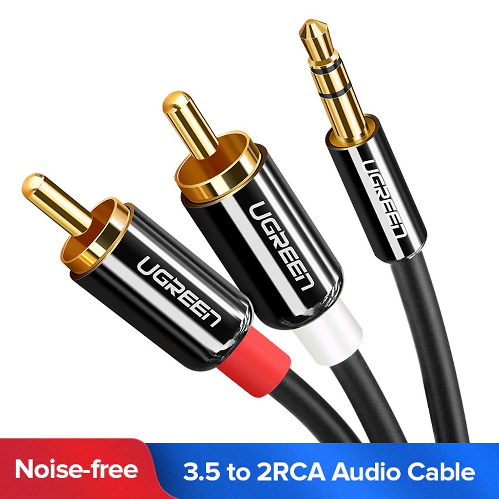 Cáp 3,5 mm ra 2 đầu RCA dài 1m 1,5m 2m 3m 5M giá rẻ nhất - Hàng Chính Hãng