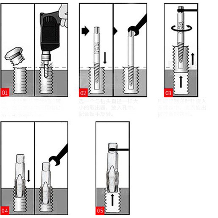 bộ 8 mũi tháo ống nước gãy