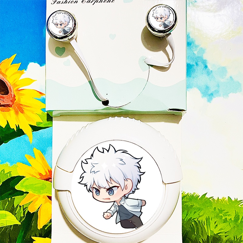 Tai nghe hộp tròn in hình Người đại diện thời gian chibi anime xinh xắn tiện lợi