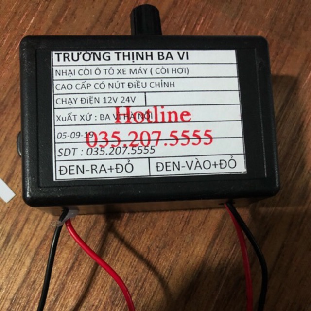 Nhại dành cho các loại còi hơi : còi điện 12 24v oto xe máy ( có nút chỉnh nhanh chậm tuỳ ý )