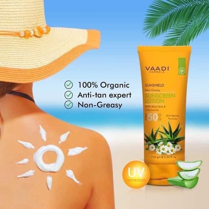Kem Chống Nắng Bảo Vệ Hoàn Hảo Sunscreen Lotion SPF50 Vaadi Ấn Độ 110ml