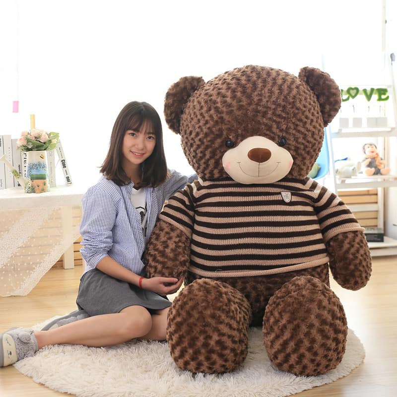 Gấu bông to TEDDY 1m5, Gấu bông khổng lồ 100% bông gòn chất liệu vải nhung cao cấp - Quà tặng bạn gái, sinh nhật