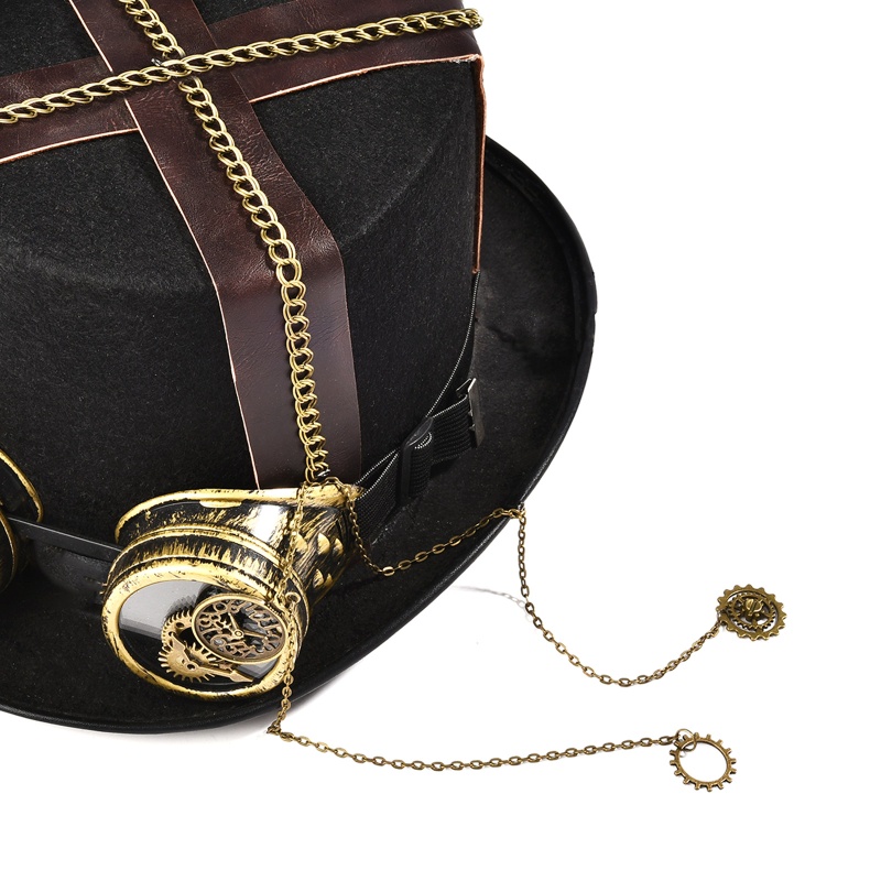 Mũ YOIOI Phong Cách Gothic Halloween Gay Jazz Kèm Kính Bảo Hộ Cho Nam