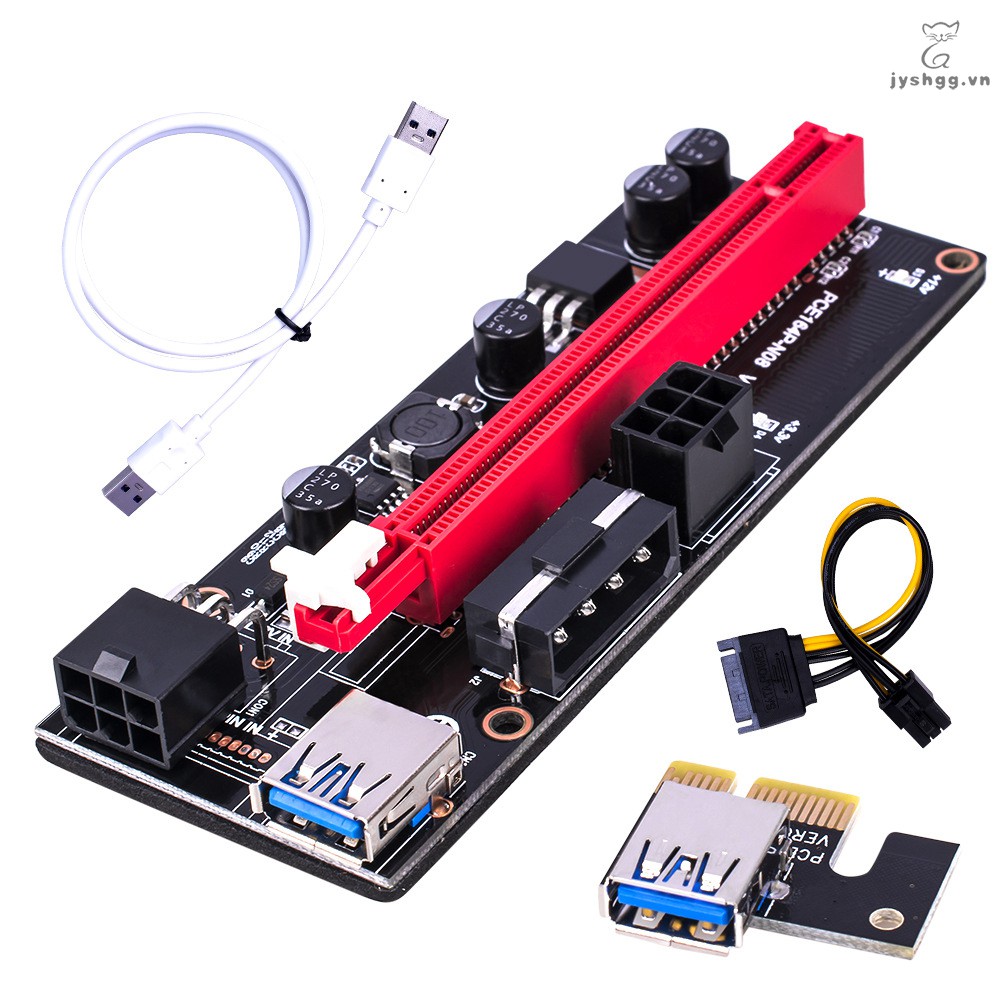 Card Đồ Họa Pci-E Riser 009s 16x Với Cổng Usb 3.0