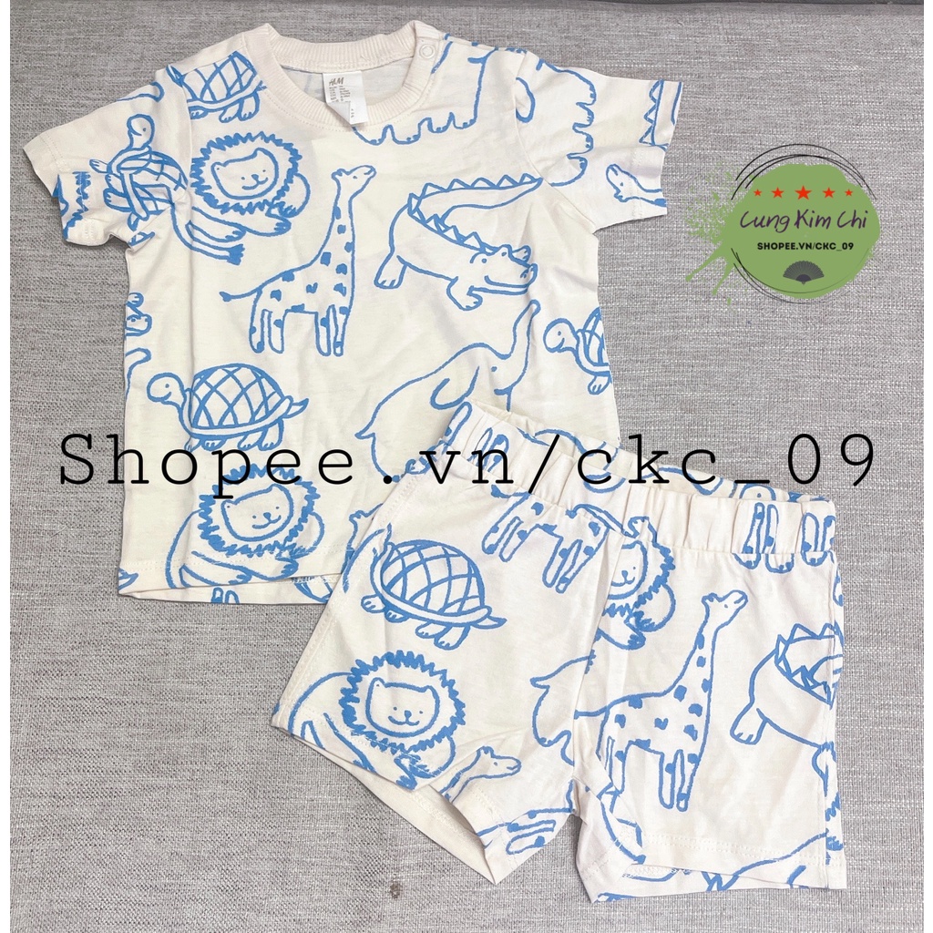 Set bộ cộc tay họa tiết cho bé HM US chính hãng