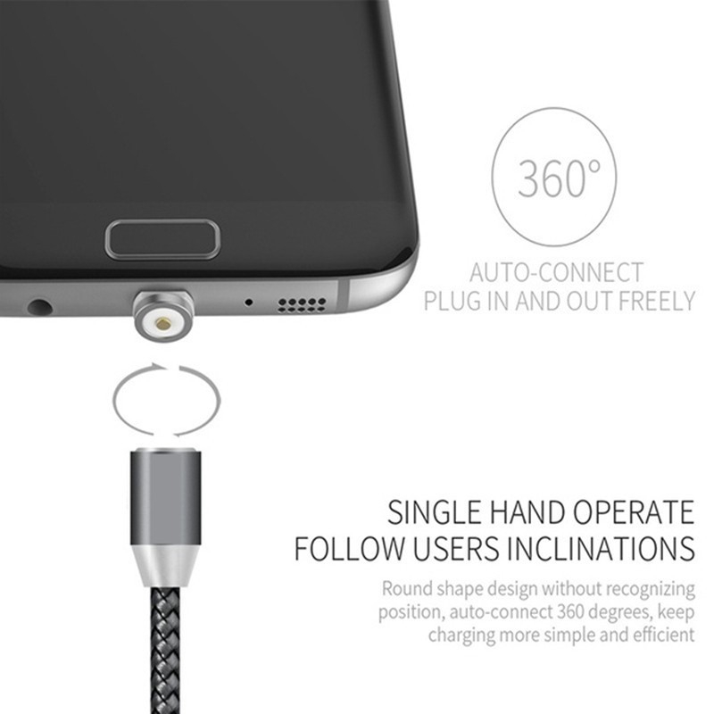 Cáp Sạc Nhanh Từ Tính Tương Thích Với Micro/Type-C/USB