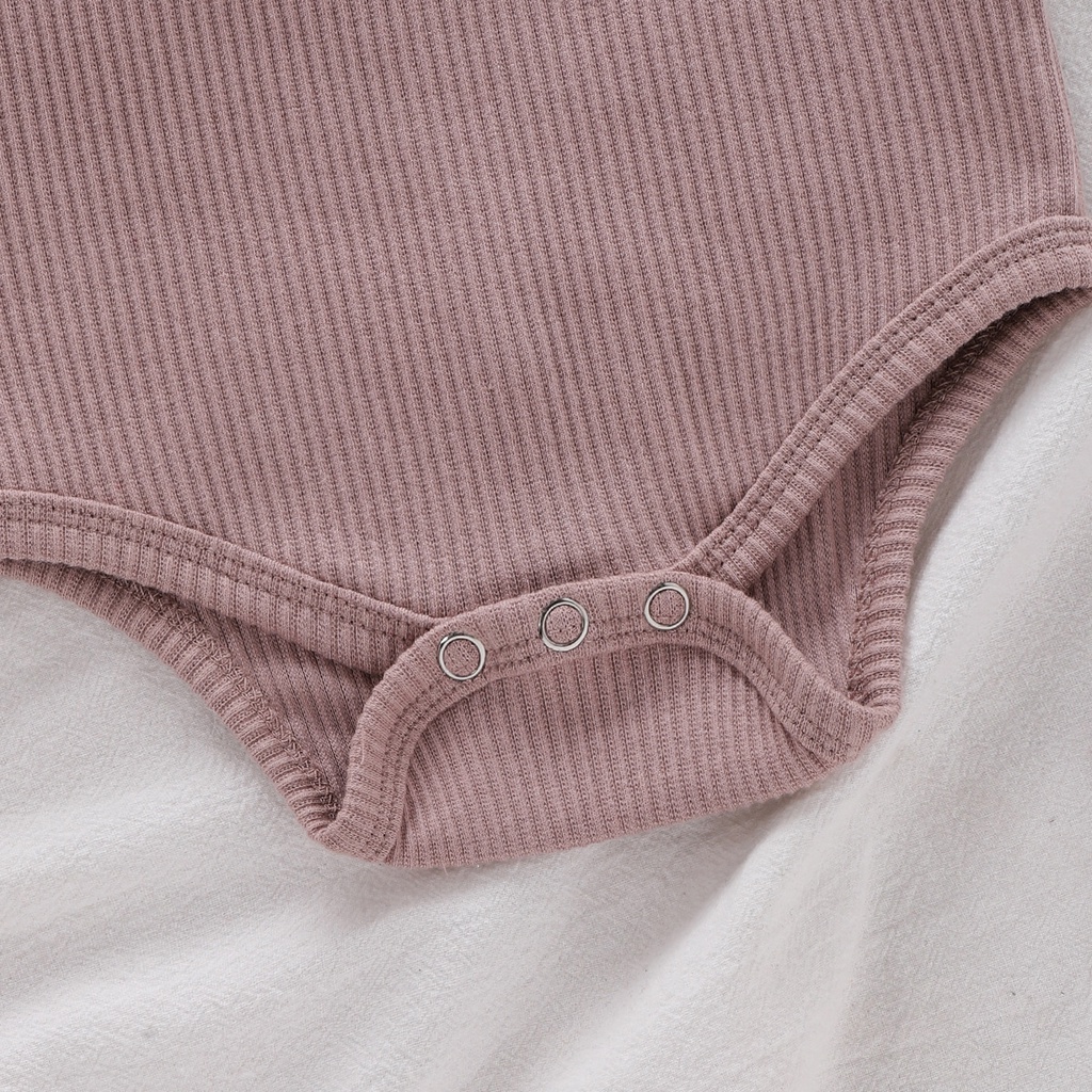 Áo liền quần một mảnh tay dài phối tai thỏ kiểu hoạt hình thời trang mùa thu cho bé trai và bé gái sơ sinh