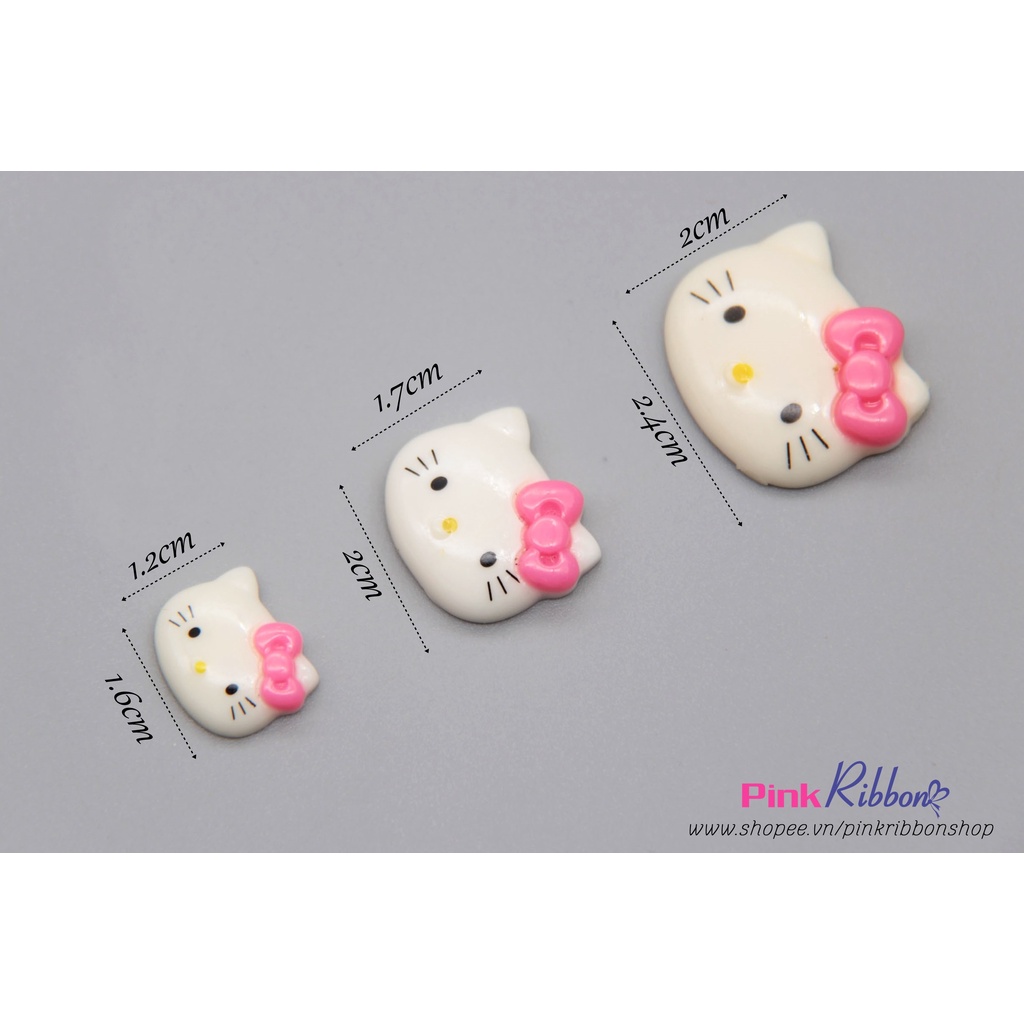 Charm hình nhựa mèo Hello Kitty các cỡ