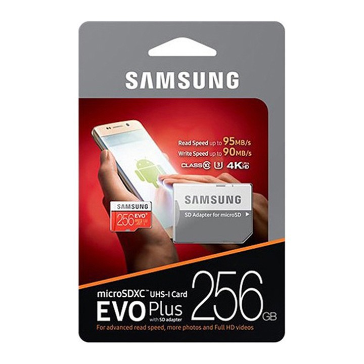 Thẻ nhớ micro SD samsung Evo plus 256GB 130Mbs 4K Video
