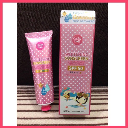 Kem Chống Nắng Trắng Da Cathy Doll L-Glutathione Magic Cream SPF50 PA+++ (138ml)