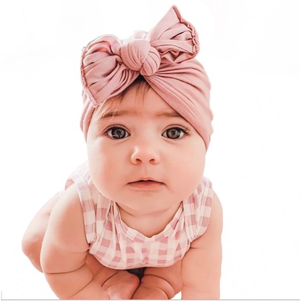 MŨ TURBAN COTTON TAI NƠ SIÊU MỀM MỊN DÀNH CHO BÉ GÁI