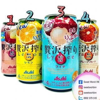 Cocktail trái cây có gas Asahi - Nhật Bản