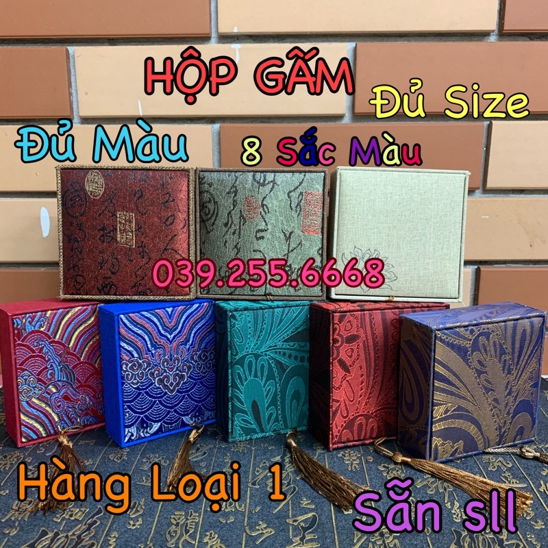 HỘP GẤM - Đủ Màu Sắc - Đủ Size - Hộp Gấm Loại 1 Đựng Trang Sức , Vòng Tay , Đồ Phong Thuỷ