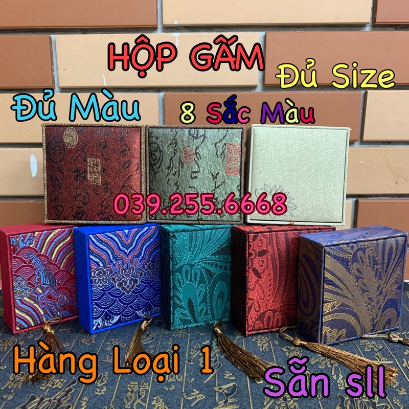 HỘP GẤM - Đủ Màu Sắc  - Đủ Size - Hộp Gấm Loại 1 Đựng Trang Sức , Vòng Tay , Đồ Phong Thuỷ