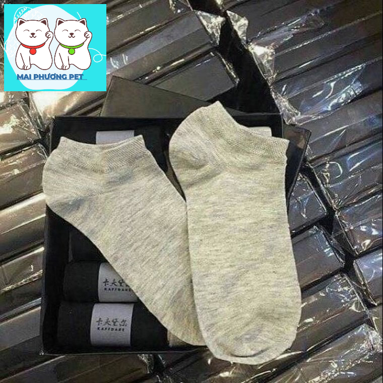 Combo 5 đôi tất nam nữ cổ ngắn sợi tre trộn màu MS01 cao cấp công nghệ nano khử mùi chống hôi chân