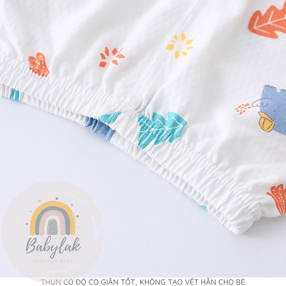 Đồ bộ quần áo thun cotton dành cho bé trai, bé gái mặc nhà mùa hè - Mẫu tay ngắn 2 - Size từ 4 đến 16kg