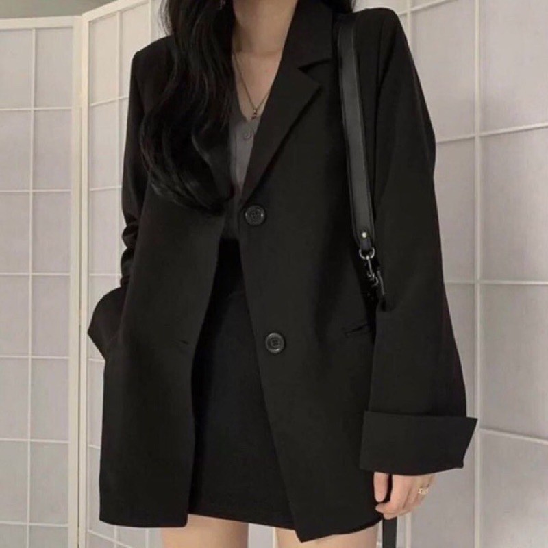 Áo Blazer Đen Cá Tính (Ảnh thật khách feedback)