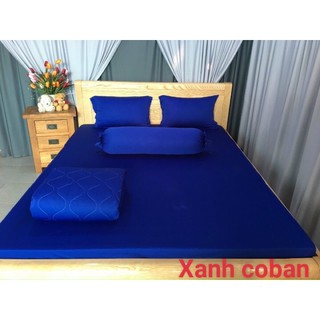 Drap thun hàn mát lạnh set 5 món - drap giường cao cấp
