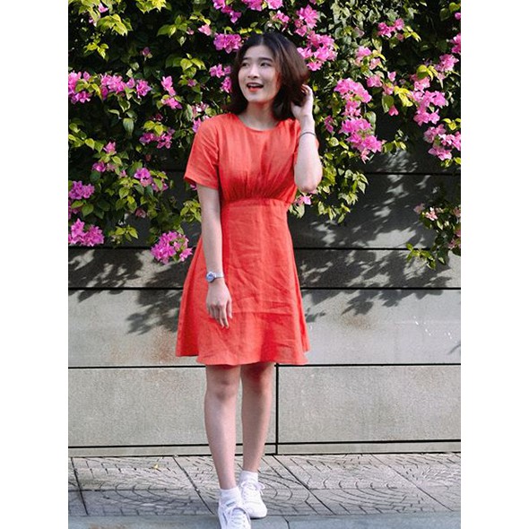 Rập giấy LL008 - Đầm nhún chân ngực tôn dáng