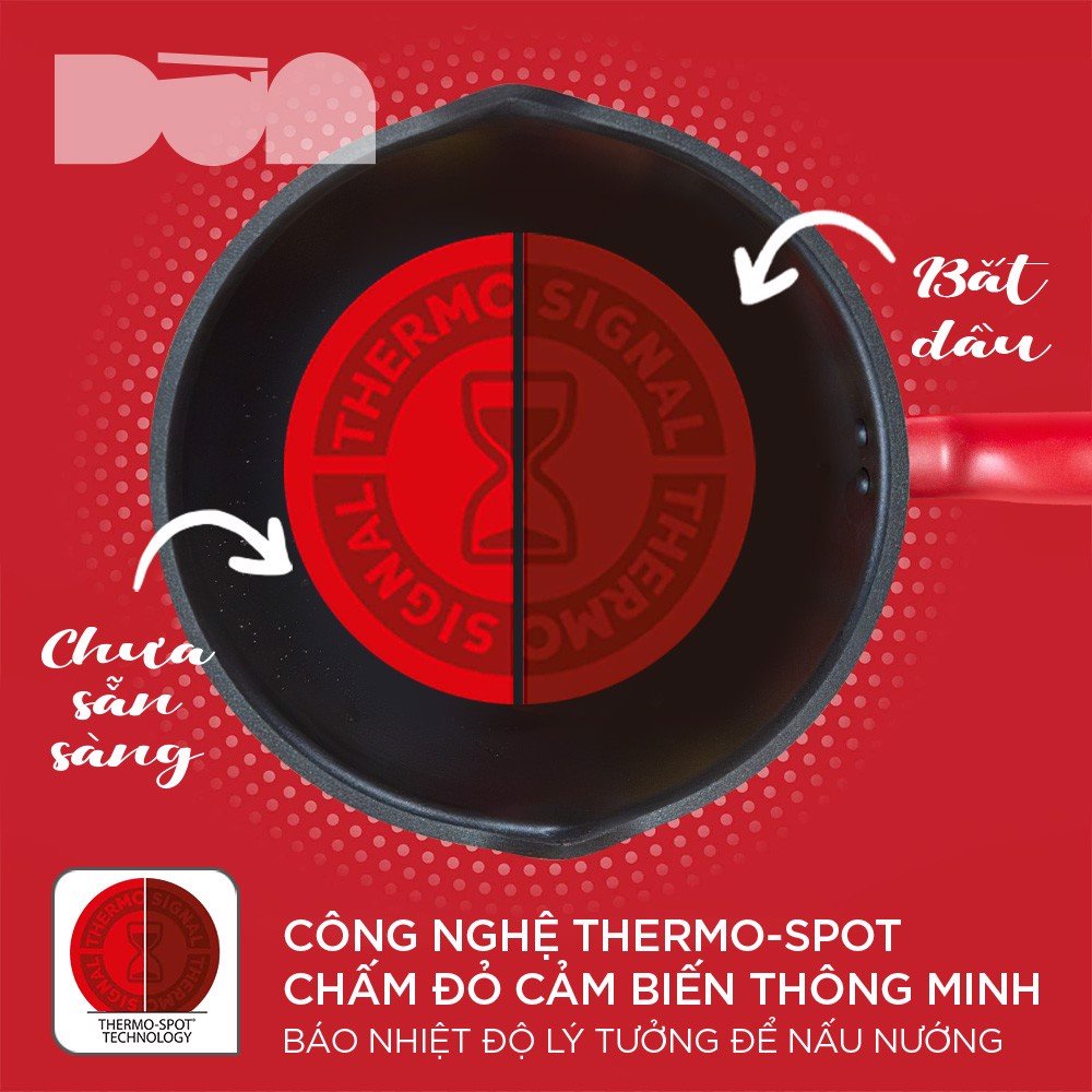 Combo So chef chảo chống dính thương hiệu Tefal - Nồi tefal 22cm - Chảo lòng sâu 24cm - Chảo lòng sâu 28cm