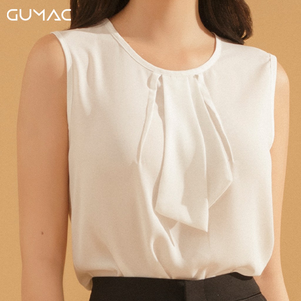 [Mã WABRGU100 giảm 15% đơn 249K tối đa 100k] Áo nữ cổ kiểu không tay AA767 GUMAC | BigBuy360 - bigbuy360.vn