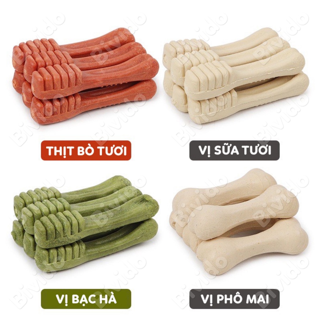 Xương Orgo gặm cho chó thêm canxi, sạch răng không cắn phá đồ đạc túi 90g - Bivido