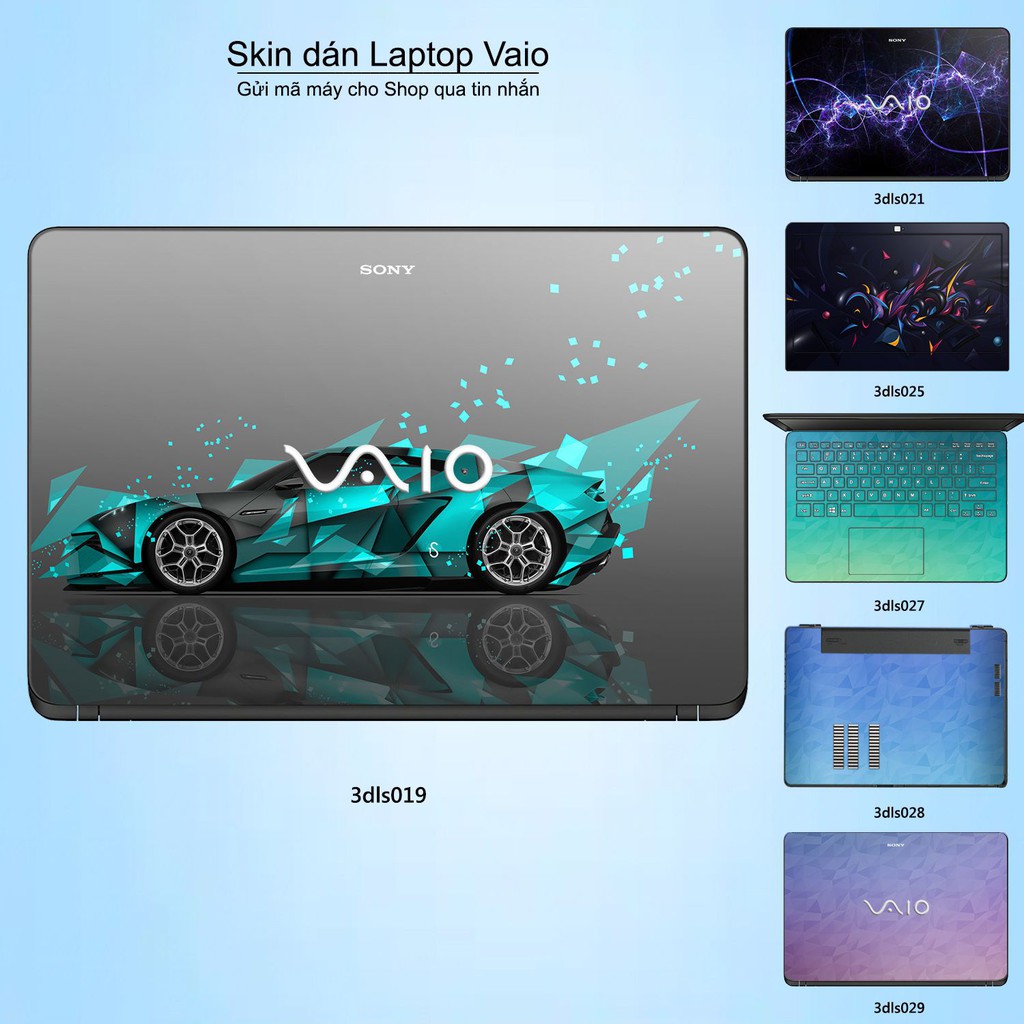 Skin dán Laptop Sony Vaio in hình 3D Image (inbox mã máy cho Shop)