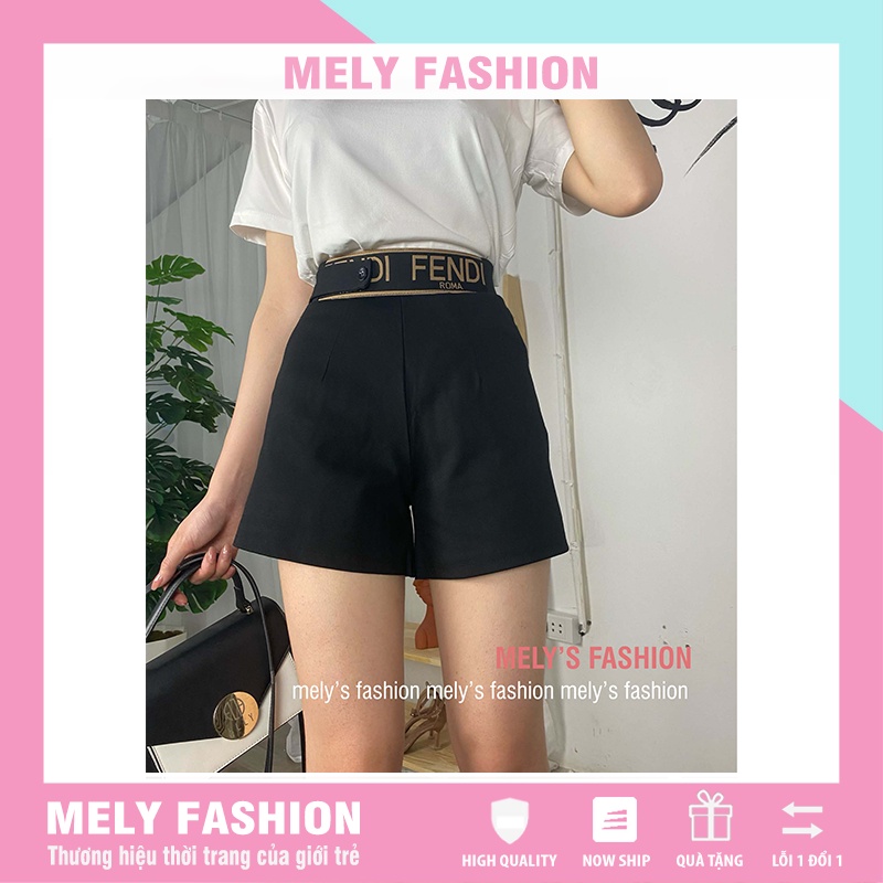 Quần short đùi nữ lưng cao DANCE cạp chun cao to bản chất UMi co giãn mặc nhà đi chơi QS09