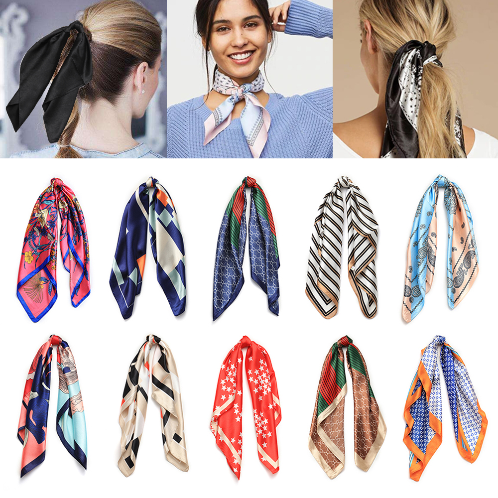 Khăn quàng cổ buộc tóc phong cách Bohemia họa tiết hoa hợp thời trang cho nữ