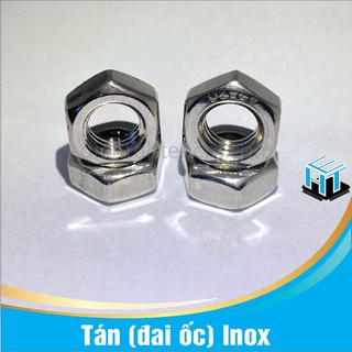 COMBO 20 con tán (Đai ốc) Inox các loại M3, M4,M5,M6,M8(chất inox 201)