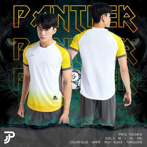 Quần áo bóng đá không logo Just Play Panther, chất liệu vải thun lạnh, vải mè cao cấp mềm mại, thấm hút, thoáng hơi