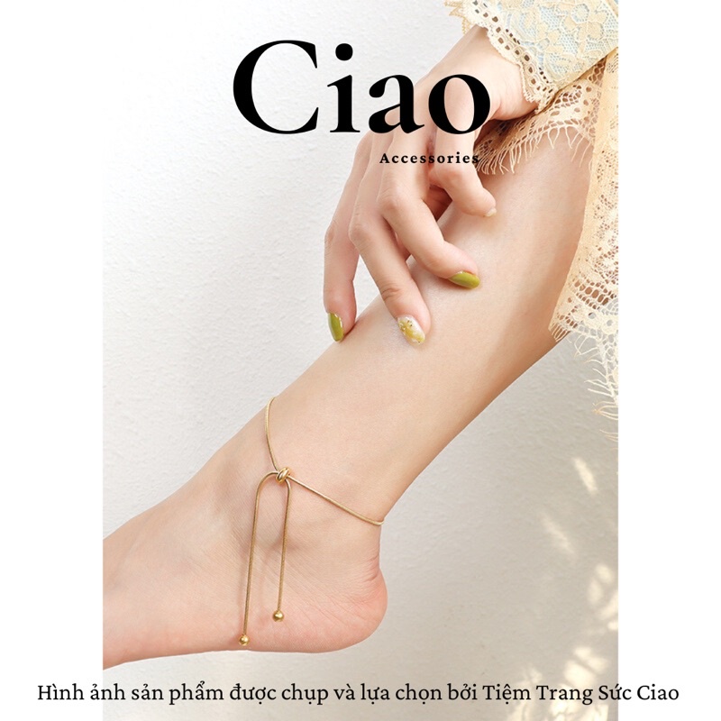 [TRENDY] Vòng chân/ Lắc chân titan không gỉ thiết kế trơn đơn giản Ciao accessories