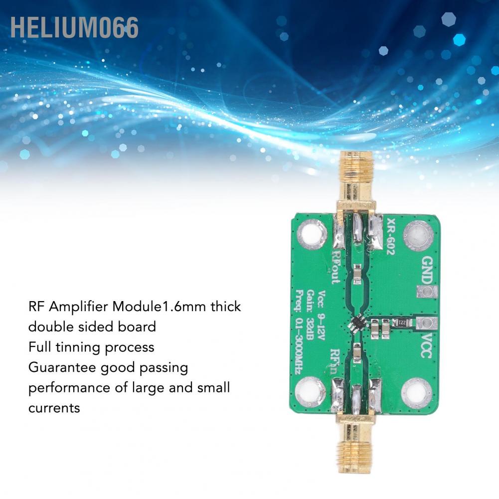 Mô-đun khuếch đại RF băng thông rộng 0.1‑3000MHz 32dB độ lợi cao cho lò vi sóng công suất thấp Radio 9‑12V